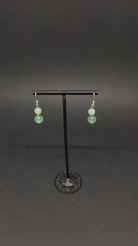 #EL.BO.BP.DP Boucles 2 perles Aventurine (2).webp