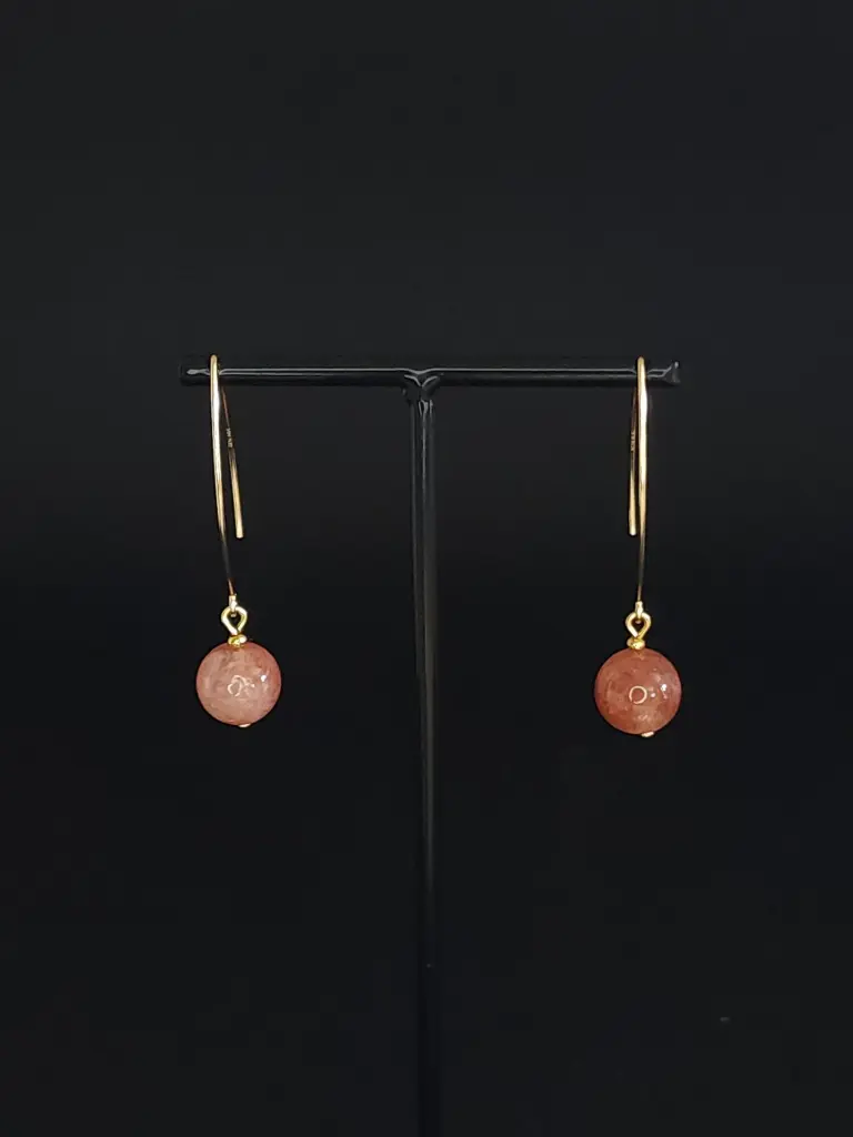 #EL.BO.BP.DP Pendantes 1 perles Pierre de Soleil Plaqué Or (2).webp