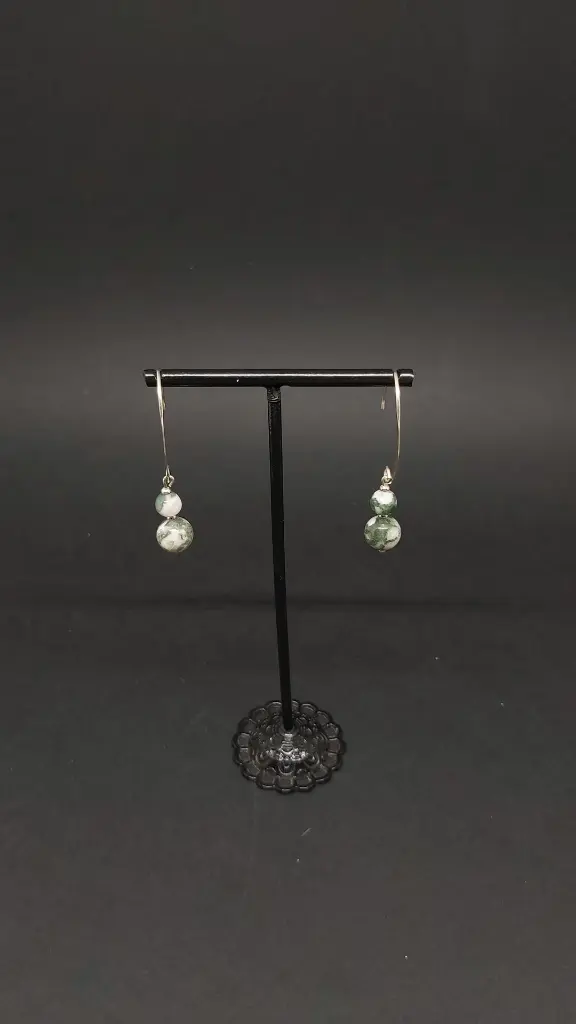 #EL.BO.BP.DP Pendantes 2 perles Agate Tree Arg 925.webp