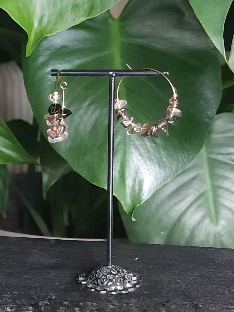 #PU.BO.CC.8 Quartz Fumé, montage acier inoxydable doré (4).webp