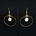 BOET03.Boucles fil à décorer rond cabochon