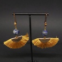 BOBO02.Boucles longues hippies pompons