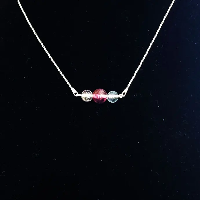 CEL01.Collier 3 perles