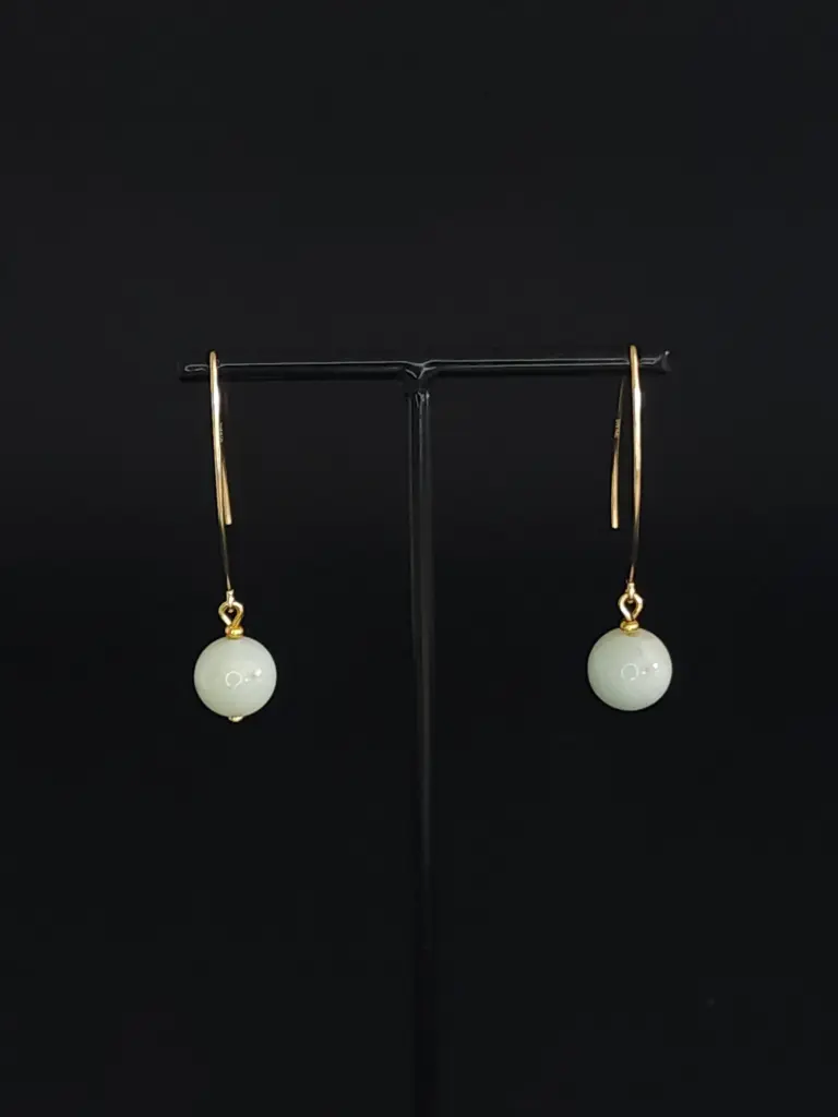 BOEL03.Boucles perles - pendantes 1 perles