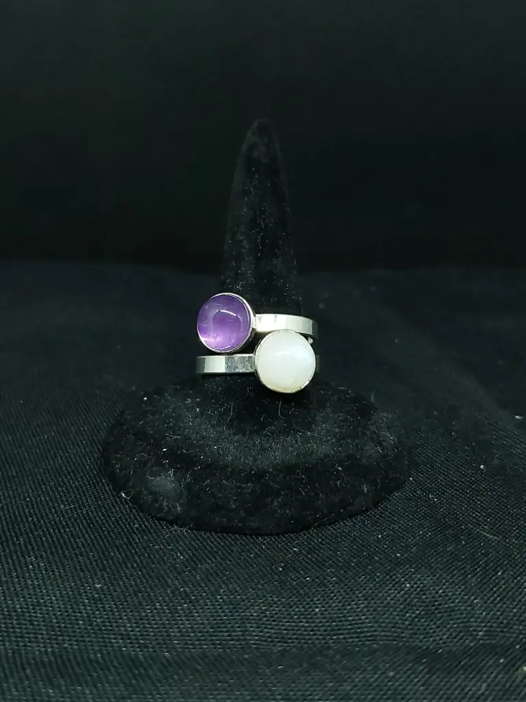 BAEL01.Bague cabochon rond