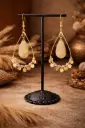BOET04.Boucles fil à décorer goutte