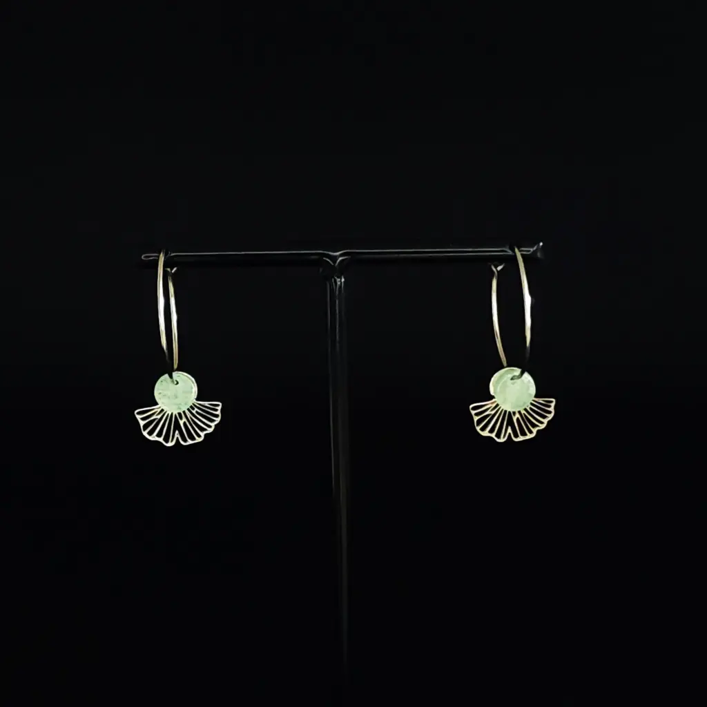 BOPU07.Créoles gingko et sequins