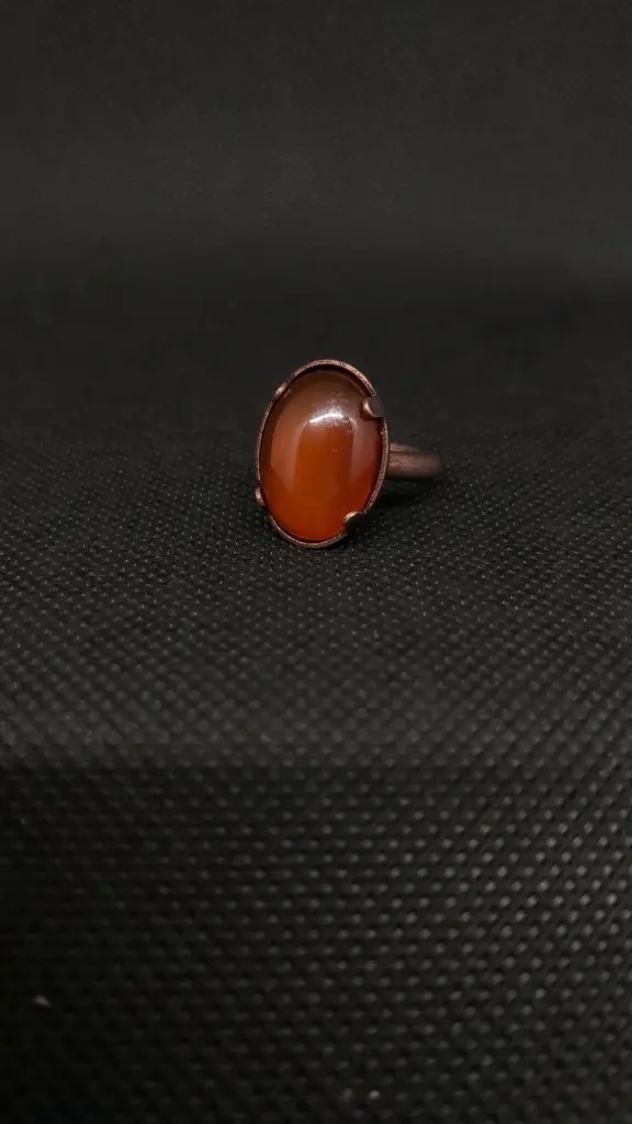 BAPU01.Bague cabochon ovale