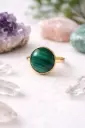 BAPU03.Bague cabochon rond