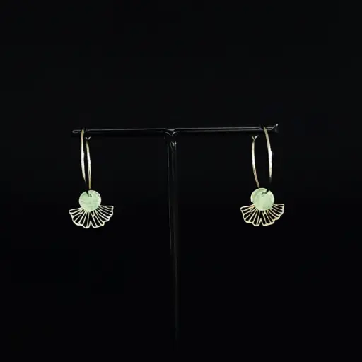 BOPU07.Créoles gingko et sequins