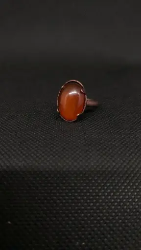 BAPU01.Bague cabochon ovale