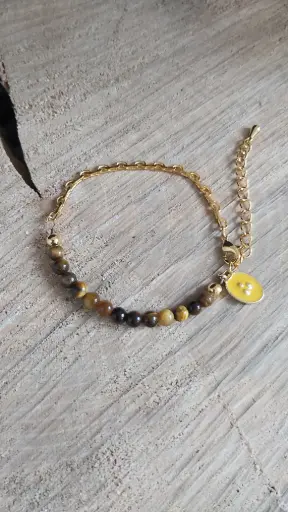 BRBO01.Bracelet chaine et perles