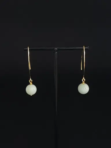 BOEL03.Boucles perles - pendantes 1 perles