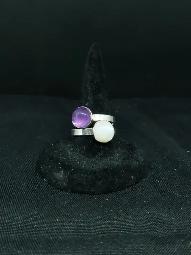 BAEL01.Bague cabochon rond